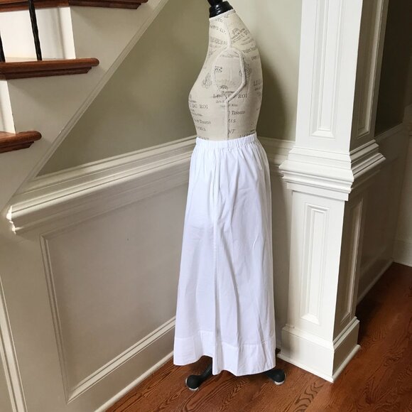 Jenni Kayne Lauren Maxi Skirt Womens XXL White Cotton Elastic High Rise Waist - Picture 10 of 13